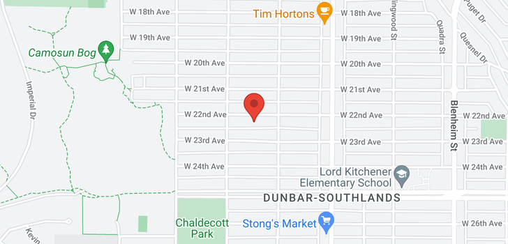 map of 3848 W 22ND AVENUE